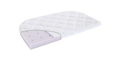 Träumeland T030721 - Matratze für Beistellbett Brise Light 80 x 42 cm, 2 abgerundete Seiten