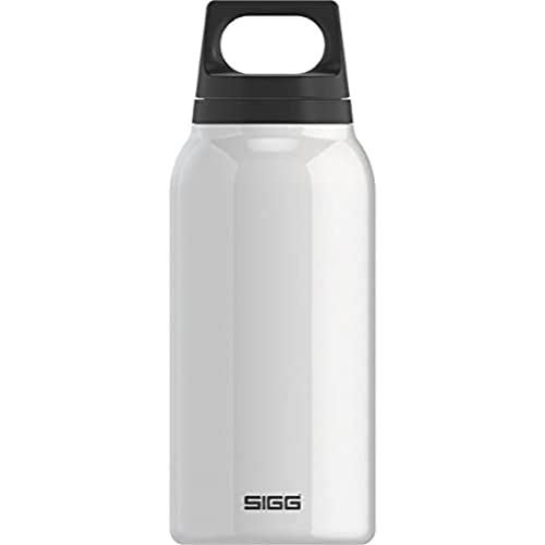 SIGG Hot & Cold White Thermo Trinkflasche (0.3 L), schadstofffreie und isolierte Trinkflasche, auslaufsichere Thermo-Flasche aus Edelstahl