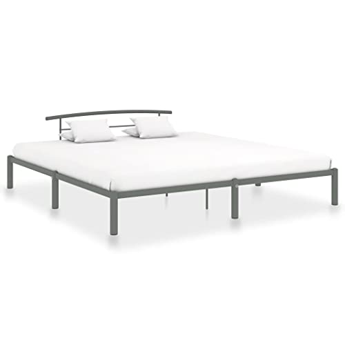 Annlera Bettgestell 210x190x63cm Grau Metall Bed Frame Hochbett Boxspringbett Lattenrost Kinderbett Sofa Im Wohnzimmer Doppelbett Metallbett Jugendbett Vielseitige Tagesbett Aus Metal