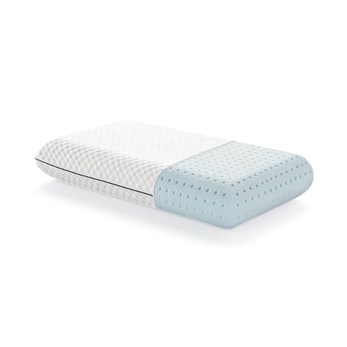 LUCID Gel Memory Foam Kissen 40x60 cm – atmungsaktiv – kühlende Wirkung – Bezug waschbar – Öko-Tex Kopfkissen, Weiß