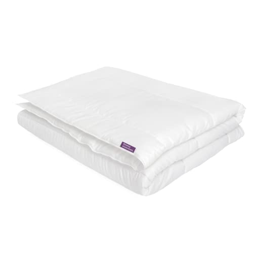 Emma Essentials Bettdecke 240x220 cm weiß - Atmungsaktives 100% feine Mikrofaser Bettdecke, Duvet, Optimale Klimaregulierung für alle Jahreszeiten - Waschbar - 30 Nächte Probeschlafen