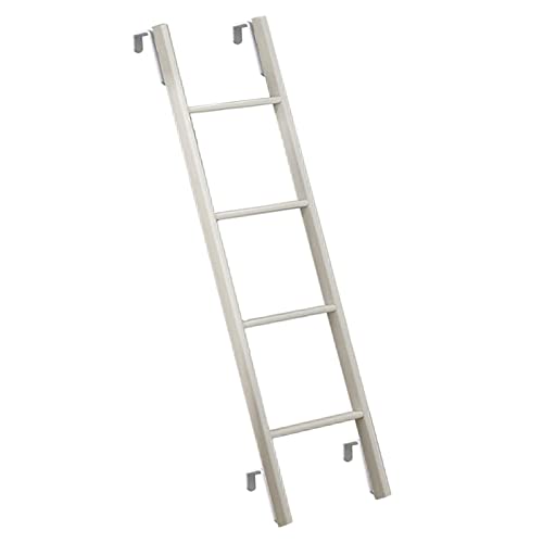 Hochbett Leiter Kurze Wohnmobil-Etagenleiter für Wohnwagen, Nur Hängende Installation, Ersatz-Etagenbettleiter, Verstellbare Leiter mit Haken, 130/140/150 cm (Color : White, Size : 116cm/45)