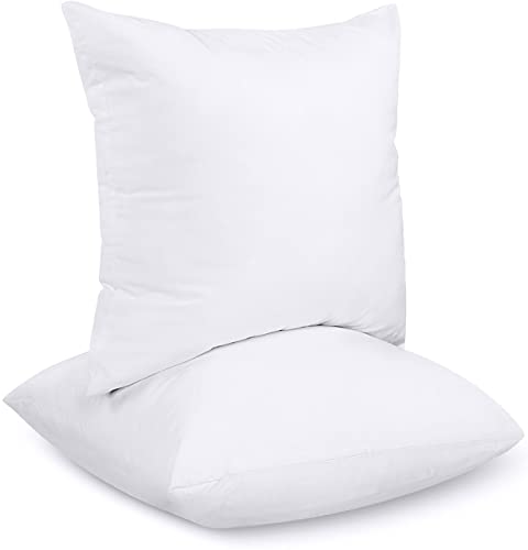 Utopia Bedding 2er Set Kissenfüllung 50 x 50 cm, Innenkissen Füllkissen Kopfkissen Sofakissen (Weiß)