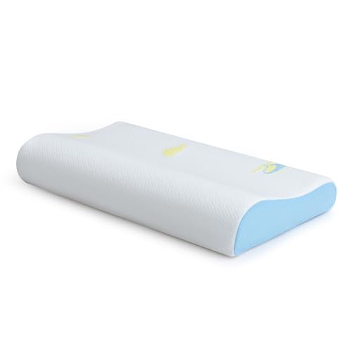 CQQC höhenverstellbares Memory Foam Small Kissen, ergonomisches Nackenstützkissen für Kinder, Nackenkissen mit Bezug, Seitenschläferkissen für Rücken- und Bauchschläfer, ab 3 Jahren