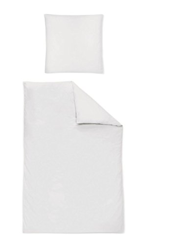Irisette Paris Mako-Satin-Bettwäsche silber 135x200_80x80