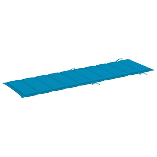 vidaXL Sonnenliege Auflage, Liegenauflage Outdoor, Polster Auflage für Gartenliege Liegestuhl, Polsterauflage, Blau 186x58x3cm Oxford-Gewebe