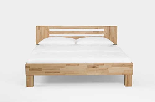 Massivholzbett Maex mit Kopfteil Bett Kernbuche geölt verschied. Größen DICO Schlafzimmer Gästebett Kinderzimmer Schlafen Wohnen Holzbett massiv Größe 160 x 190 cm