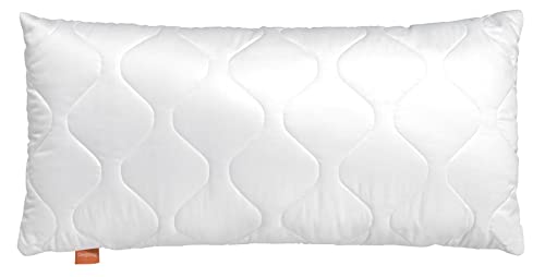 sleepling 190021 Komfort 100 Kopfkissen, Zierkissen, Sofakissen, Ökotex, waschbar bis 60 Grad, Made in EU, Füllmengengarantie, Größengarantie, 40 x 60 cm, weiß