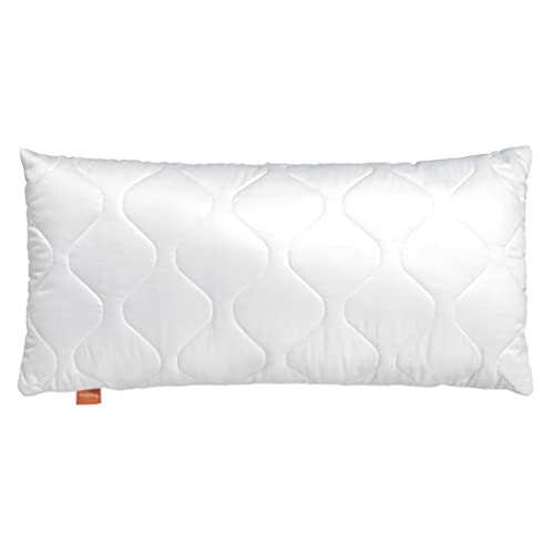 sleepling 190021 Komfort 100 Kopfkissen, Zierkissen, Sofakissen, Ökotex, waschbar bis 60 Grad, Made in EU, Füllmengengarantie, Größengarantie, 40 x 60 cm, weiß