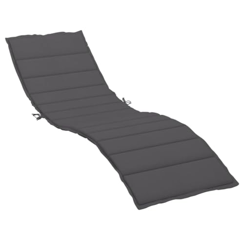 vidaXL Sonnenliege Auflage, Liegenauflage Outdoor, Polster Auflage für Gartenliege Liegestuhl, Polsterauflage, Anthrazit 200x70x3cm Oxford-Gewebe