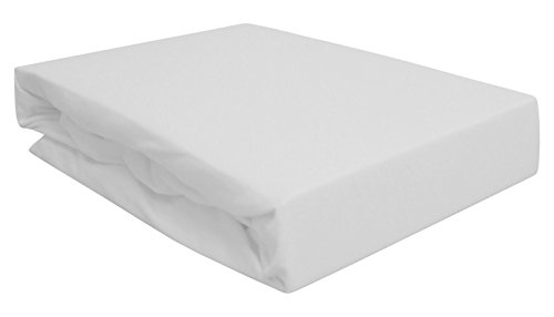 Arle-Living Spannbettlaken für Wasserbett Boxspringbett oder Übergrößen 180x200-200x220 cm - hochwertige 190 gr/m² - breites Farbsortiment(weiß/white/blanc)