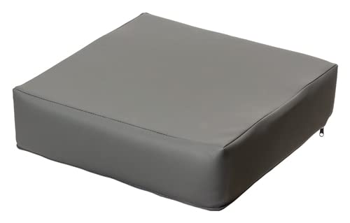 Orthopädische Stuhl- Sitzerhöhung Sitzkissen Bodenkissen Kunstleder Stuhlkissen Grau