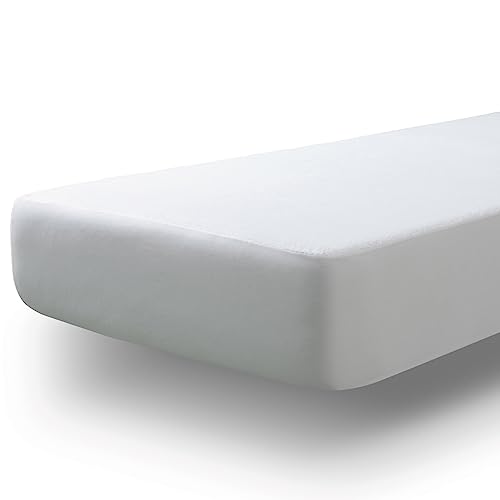 Matratzenschoner 150x190/200 Wasserdicht und atmungsaktiv. Frottee aus 100% Baumwolle Matratzenbezug, saugfähig und weich im Griff - Gummizug am Rand für einfaches Anpassen.