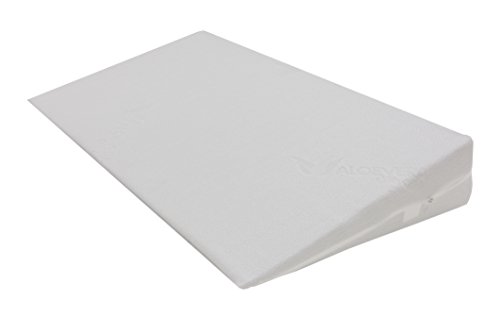 Dibapur Keilkissen mit Aloe Vera Bezug Matratzen Matratzenkeil Matratzenerhöhung Hochlagerungskeil fürs Bett (B 90 x T 50 x H 15 / 1cm)