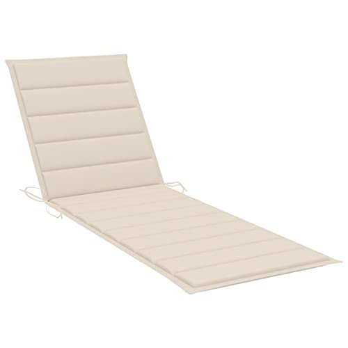 Tidyard Liegenauflage Sonnenliege Auflage Gartenliege Liegestuhl Polsterauflage Polster Kissen Auflagen Stoff Creme 200x70x4 cm