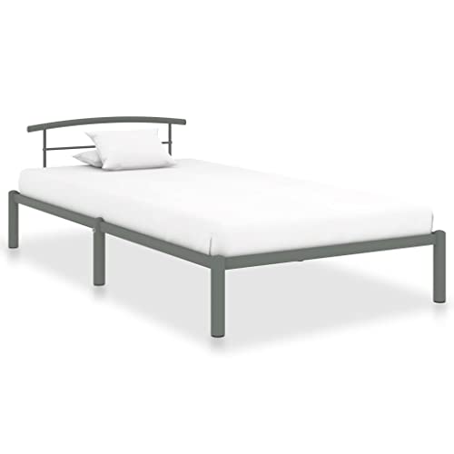 Annlera Bettgestell 210x110x63cm Grau Metall Bed Frame Jugendbett Boxspringbett Lattenrost Sofa Im Wohnzimmer Kinderbett Boxspringbett Hochbett Doppelbett Vielseitige Tagesbett Aus Metal