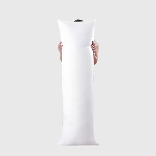 HOUSN Premium Dakimakura Kissen 180 x 60 cm, Seitenschläferkissen, Innenkissen, Schwangerschaftskissen Körperkissen für Erwachsene mit Mikrofaser-Füllun,Weiß,180 * 60