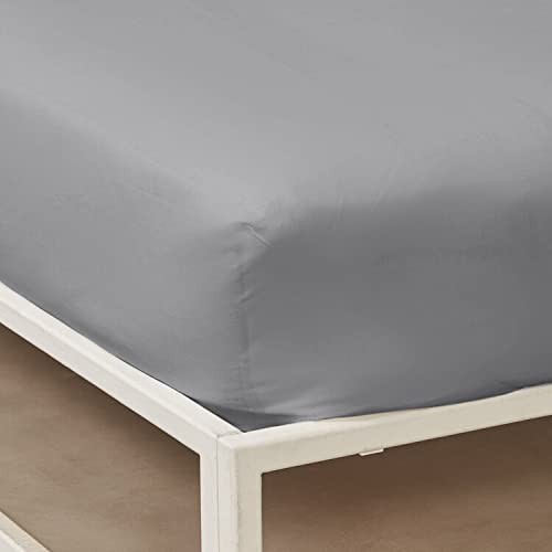 BASSETTI - Bassetti Einzelbett-Bettlaken, perfektes Spannbettlaken für Einzelbett Bassetti 90 x 200 cm | Bettlaken aus Bassetti Baumwolle | 100% Baumwolle, Made in Italy | Farbe Smoke - Fa