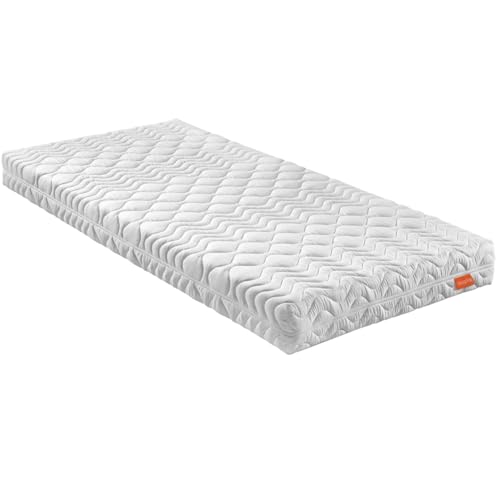 sleepling 196448 7 -Zonen Kaltschaummatratze Bodyprotect 500, Wende Matratze mit Duo Härtegrad 2 & 3, Made in EU, Waschbar 60 Grad, Ökotex 100, 140 x 200 x 16 cm, weiß