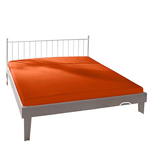 Bassetti Spannbettlaken Uni O1/893 Apricot Baumwolle/Elastan, Maße: 140cm x 200cm, 160cm x 220cm, 9235181