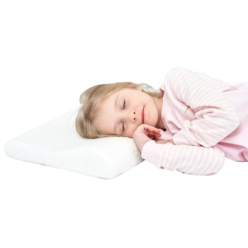 SIKAINI Gesundheit Kinder Kissen für Bett Schlafen Hypoallergenic Oeko-Tex Memory Schaum kinderkissen Neck-Protector für Kinder（3-8 Jahre）