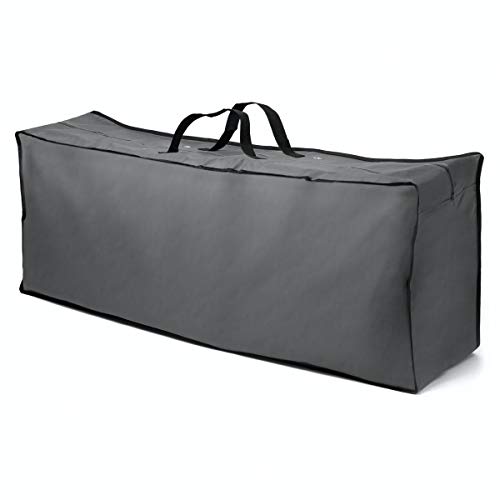 bonsport Schutzhülle für Polsterauflagen 130 x 32 x 50 cm - Wasserabweisende Tasche für Auflagen - Gartenauflagen Aufbewahrungstasche aus 600D Polyester