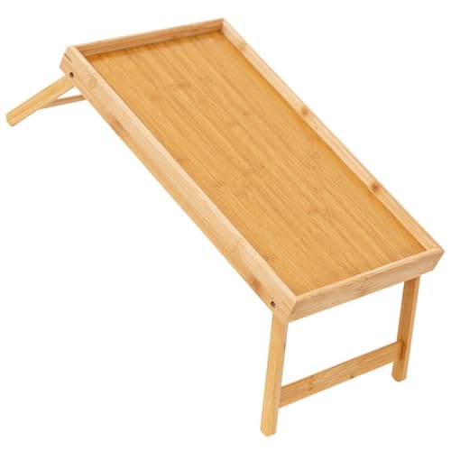 BESPORTBLE Klappbarer Beistelltisch Klappbarer Tisch Für Den Außenbereich Betttablett Für Den Schreibtisch Klappbarer Laptoptisch Klappbett-Schreibtisch Falten Campingtisch Hölzern Tragbar