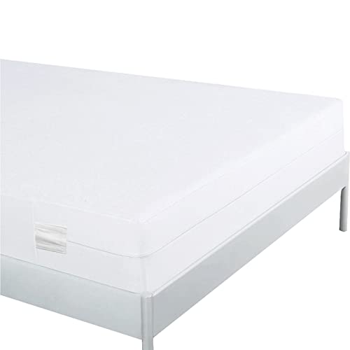 Bedecor Wasserdichter Matratzenbezug 150 x 200 cm mit Reißverschluss，Matratzenschoner Baumwolle，Atmungsaktiver und hypoallergener,Milbenbeweis Matratzenschutz，Matratzenhöhe 16 cm
