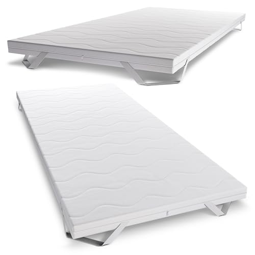 KNERST® Matratzentopper 140x200cm - Praktischer & Langlebiger Topper 140x200-5cm Höhe - Atmungsaktiv, Anpassungsfähig & Pflegeleicht - angenehmer Schlafkomfort - Matratze Topper 140x200 cm