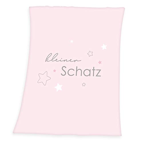 Herding Klaus GmbH Baby Best Microfaserflausch-Decke, Polyester, Rosa, 75 x 100 cm