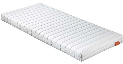 sleepling Matratze Rollmatratze dünne Gästematratze Basic 30, Komfortschaummatratze, Made in EU, Bezug waschbar, Ökotex 100, Härtegrad 2, 90 x 190 x 11 cm, weiß