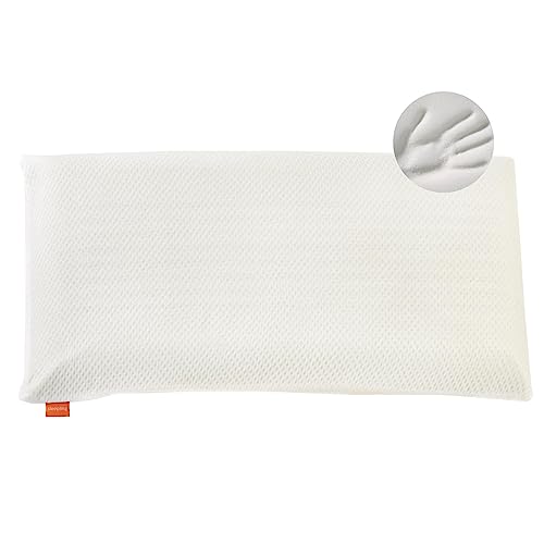 sleepling orthopädisches Nackenstützkissen, Visco Kissen 40 x 80 cm, viskoelastisches Kopfkissen, Memory Foam, waschbar, Ökotex, Made in EU, weiß