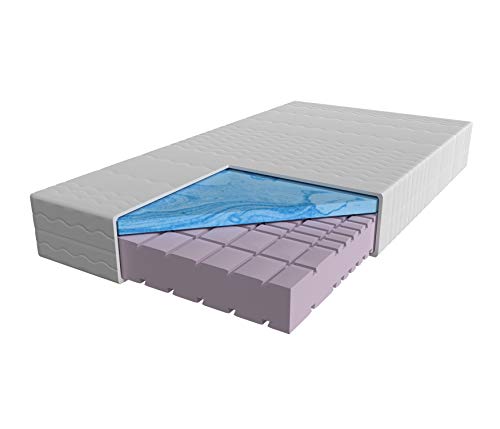 AM Qualitätsmatratzen - Premium-Gelschaum-Matratze 90x200cm H2 - Hochwertige Matratze mit 4cm Gelschaum-Auflage - 23cm Höhe - Made in Germany - 90 x 200