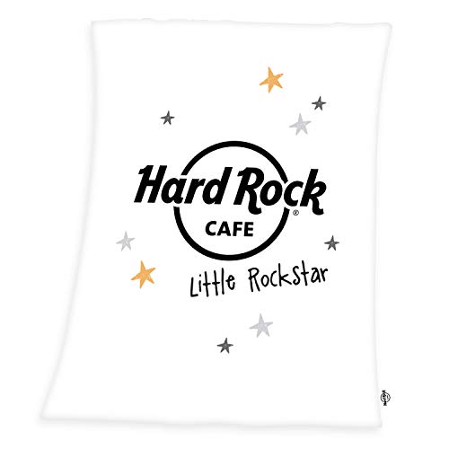 Herding Hard Rock Café Decke, Polyester, weiß, 75 x 100 cm