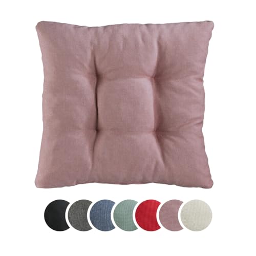 sleepling Stuhlkissen 2er-Set, weicher Möbelstoff, 38 x 38 cm, Sitzkissen in Farbe Altrosa