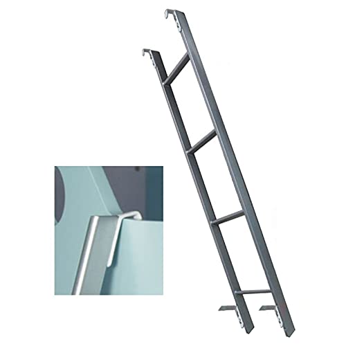 Hochbett Leiter Verstellbare Wohnmobil-Etagenleiter mit Haken, 116cm / 130cm / 140cm / 150cm Hohe Metalltreppe für Etagenbett, Schlafsaal, Dachboden - Belastung 150kg