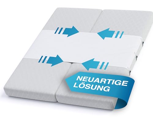 Briliantwerk® Liebesbrücke für Matratzen 200cm I Kein Verrutschen I Innovative Lösung als Ritzenfüller für Matratzen für Familien & Paare I Bettbrücke ist in  5 Min befestigt