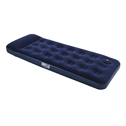 Bestway Pavillo Luftbett, Blue Horizon Step, Blau, 185 x 76 x 28 cm, Single, mit interner Fußpumpe