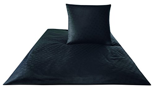 JOOP! Bettwäsche Mako-Satin Cornflower 4020 - Farbe: schwarz-9, 80x80 cm Kissenbezug