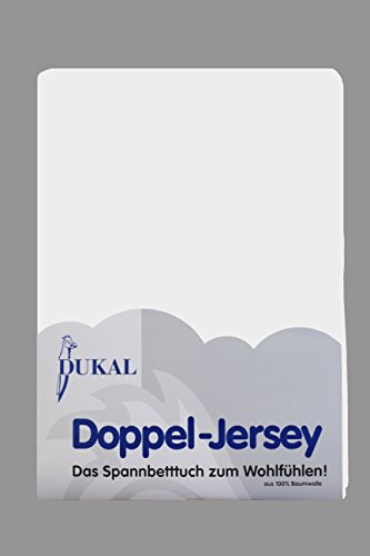 Dukal, Spannbettlaken, für runde & achteckige Matratzen! Durchmesser ca. 240-245 cm, aus hochwertigem DOPPEL-Jersey (100% Baumwolle), Farbe: Weiss
