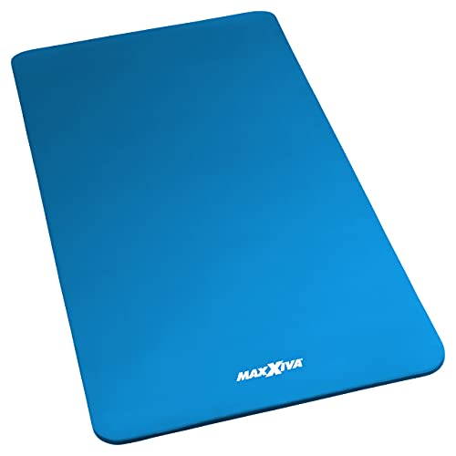 MAXXIVA Gymnastikmatte Fitnessmatte Blau Yogamatte 190x100x1,5 cm Schadstofffrei extrabreit inklusive Tragegurt
