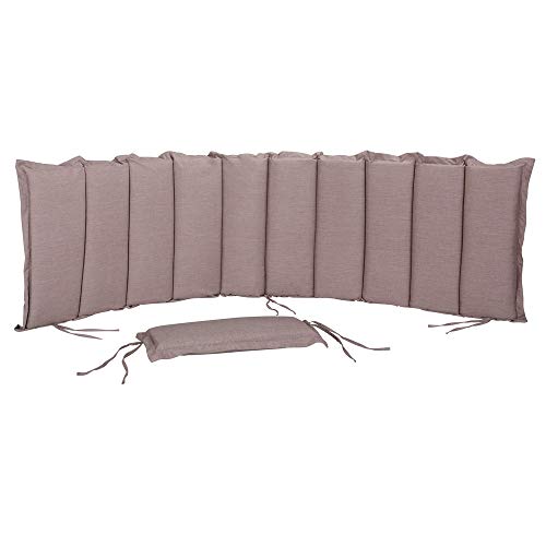 DETEX® Auflage Sonnenliege Wetterfest Atmungsaktiv Outdoor Polsterauflage Liege Gartenpolster Liegenauflage 186cm Creme