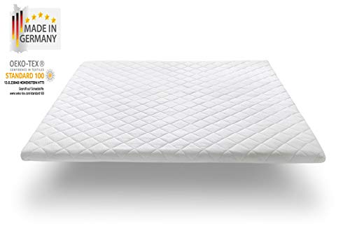 Nova Sleep Topper 80x200 cm Viscoschaumtopper H2, Premium Höhe 7 cm, RG 50 weich, 300 Gramm Anti Allergische Watte