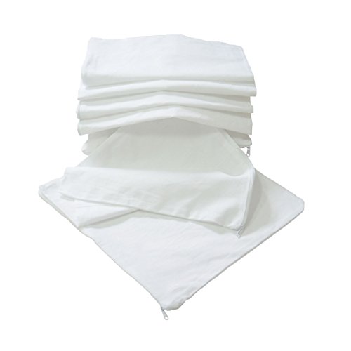 Nurtextil24 Kissen-Inlett 100% Baumwolle 20 Größen in Weiß mit Reißverschluss ohne Füllung 40 x 40 cm