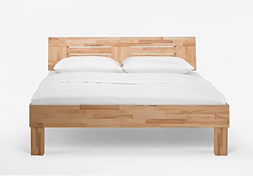 Massivholzbett Marlon m. Kopfteil Kernbuche geölt verschied. Größen DICO massives Holzbett Doppel- und Komfortbett Einzelbett Schlafzimmerbett Größe 160 x 190 cm