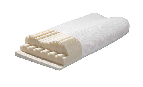 Talalay-Latex Nackenstützkissen V28 Air® Natur - 28 verschieden Einstellungen - Reiner Naturlatex - für Allergiker geeignet - Ideal für Schwitzer - komplett waschbar