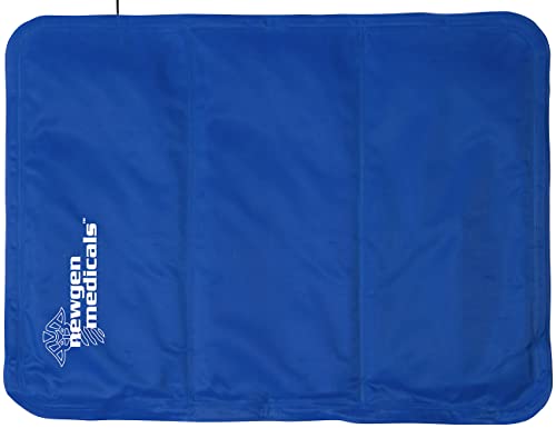 Newgen Medicals Kühlkissen: Kühlende Kissenauflage, 30 x 40 cm, blau (Kühlendes Kissen, Kühlendes Kopfkissen, Kühlender Kissenbezug)
