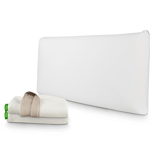 Purovi Kopfkissen 80x35x10 - Ergonomisches Kissen aus Memory Foam mit Aloe Vera - Stützendes Nackenkissen für Seitenschläfer, Rücken- & Bauchschläfer