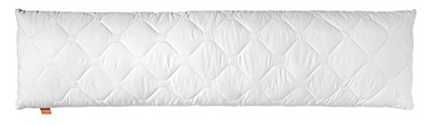 sleepling 195857 Basic 100 Seitenschläferkissen, Kopfkissen, Stillkissen, Ökotex, waschbar bis 60 Grad, Made in EU, Füllmengengarantie, Größengarantie, 40 x 105 cm, weiß
