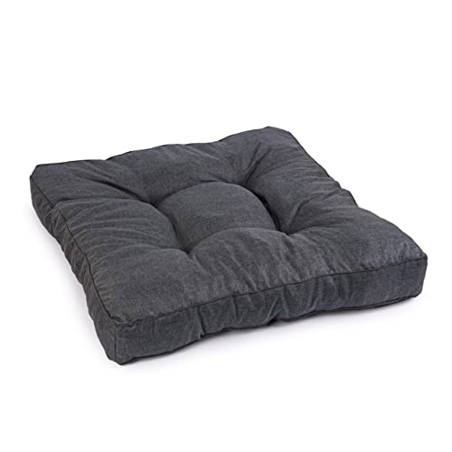 Royal Schneider Sitzkissen Kissen Polster Auflage Rückenkissen Loungekissen Lounge Bodenkissen Anti-Rutsch-Unterseite, Graphit - 5502, 50x50 cm - Sitzkissen